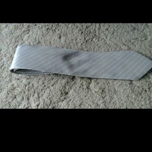 Lord and Taylor Tie~Silver~silk